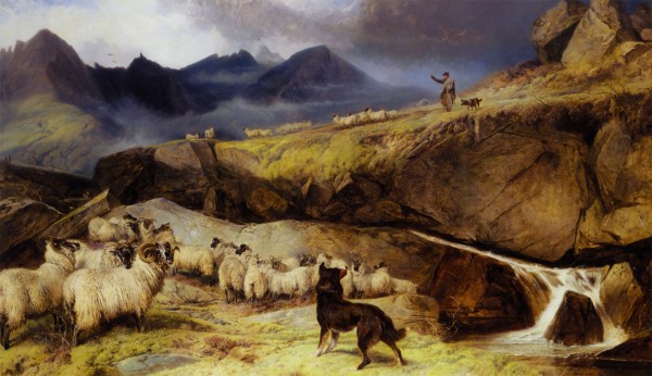 A shephered and his heard by Richard Ansdell